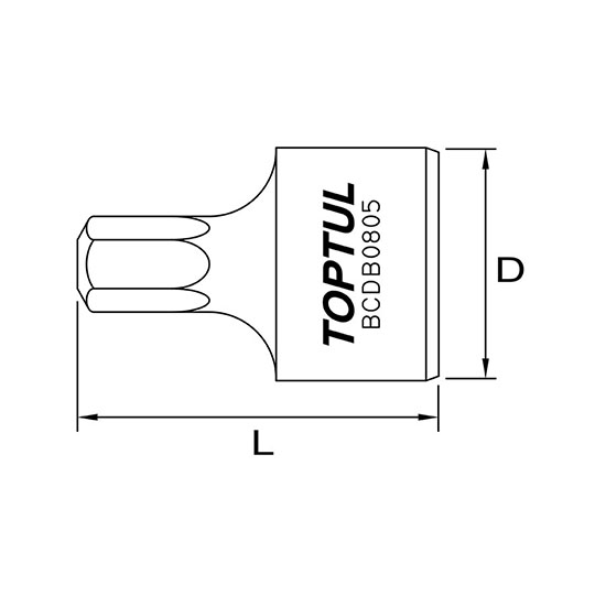 Tuýp lục giác đen 1/4